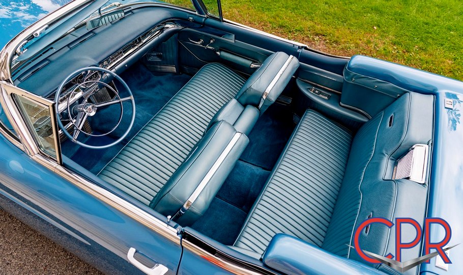 Bahama Blue 1957 Cadillac Eldorado Biarritz upholstery interior restoration