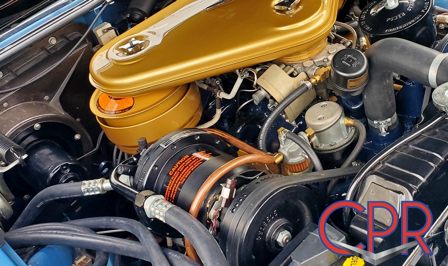 1957 Cadillac Eldorado Biarritz restoration - engine compartment bay