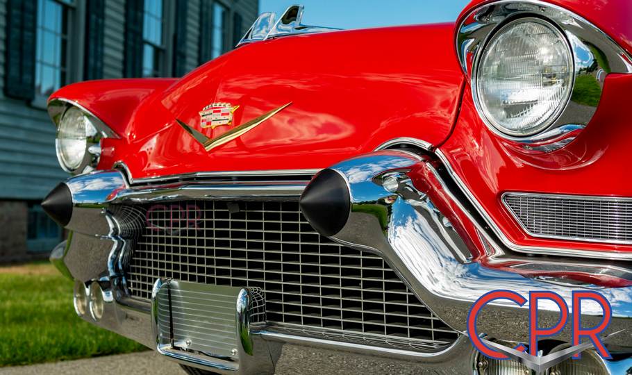 Restored 1957 Cadillac grille and bumper