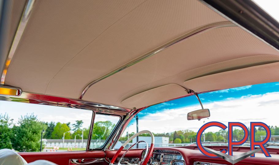 1957 Cadillac interior restoration - headliner