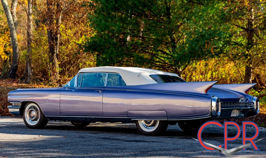 Tailfin view - restored 1960 Cadillac Eldorado Biarritz in Heather Metallic