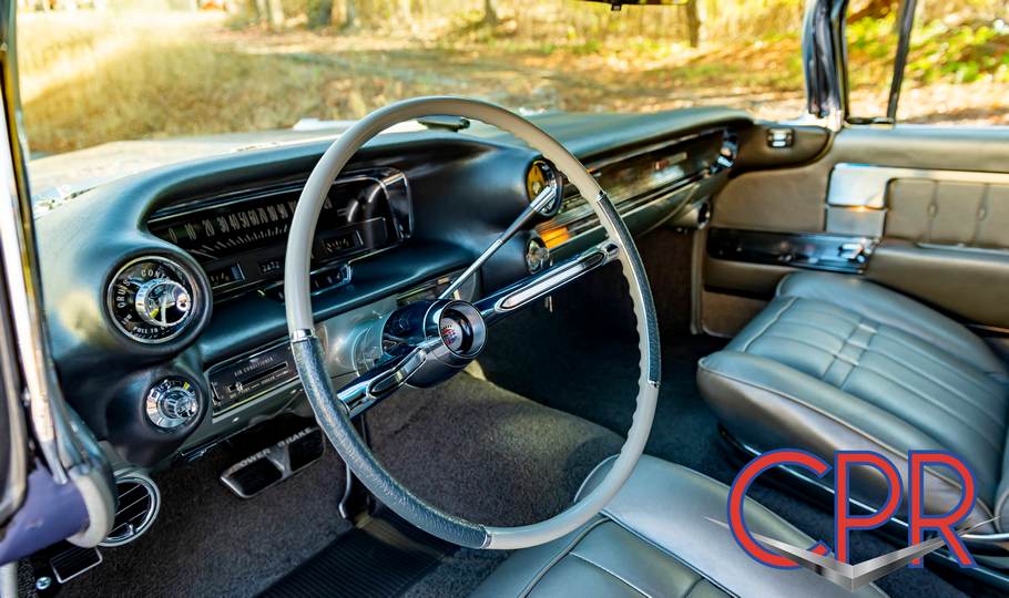 Bucket seat 1960 Cadillac Eldorado Biarritz in Heather Metallic - restored by Cadillac Parts & Restoration (CPR)