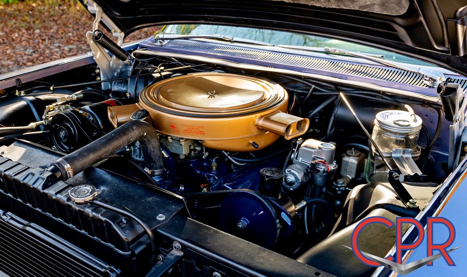 Engine bay of a restored 1960 Cadillac Eldorado Biarritz